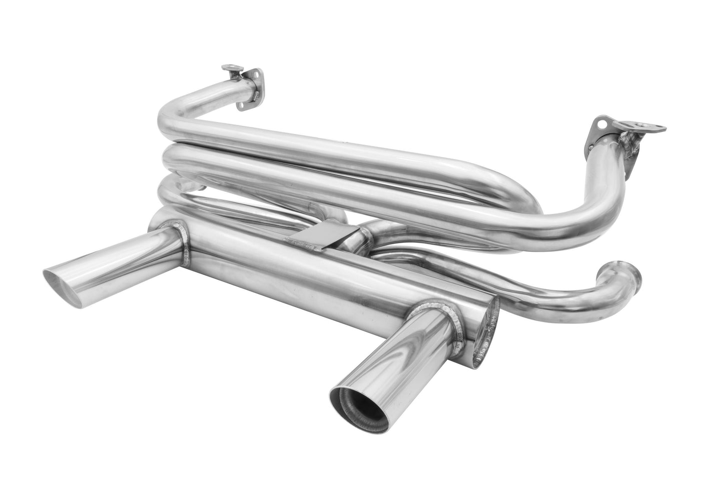 2 Tip GT Exhaust System Stainless Steel 1 3/8" Tubing