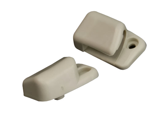 Bug 68-77, SB 71-79, KG 68-73, Type 3 68-73 Visor Clips, Ivory, Pair