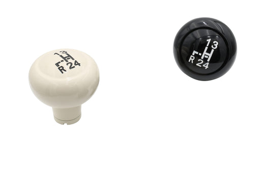 Stock Style Aluminum Shift Knob Ivory or Black - 7mm, 10mm, 12mm