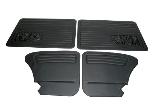 4-Piece Universal Door Panel Kit, Type 1 & S/B 65-77, Black (Exc. Conv.)