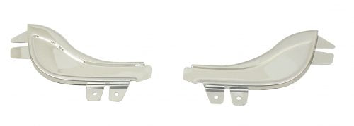 Fender Guards, Front, Stainless Steel, Bug, Pair, with Plastic Trim
