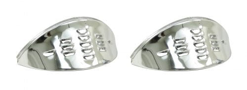 Eye Brows, Louvered Chrome, Type 1, Pair