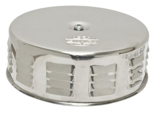 Louvered Air Cleaner for Stock VW Carb., 3" High, Foam with Mesh, (Stainless Steel Top with EMPI Logo)