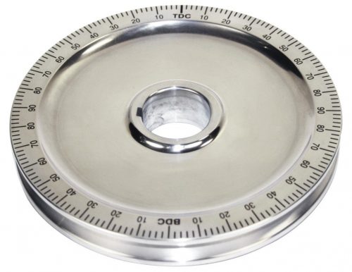 Polished Pulley, Billet Style, Black Degree Numbers