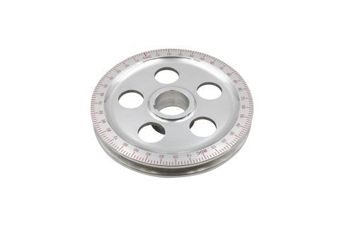 Polished Pulley with Holes, Red Degree Numbers
