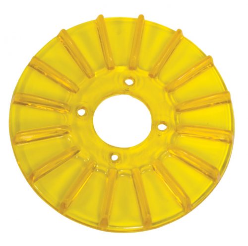 Finned Alt / Gen Pulley Cover, Gold/Yellow