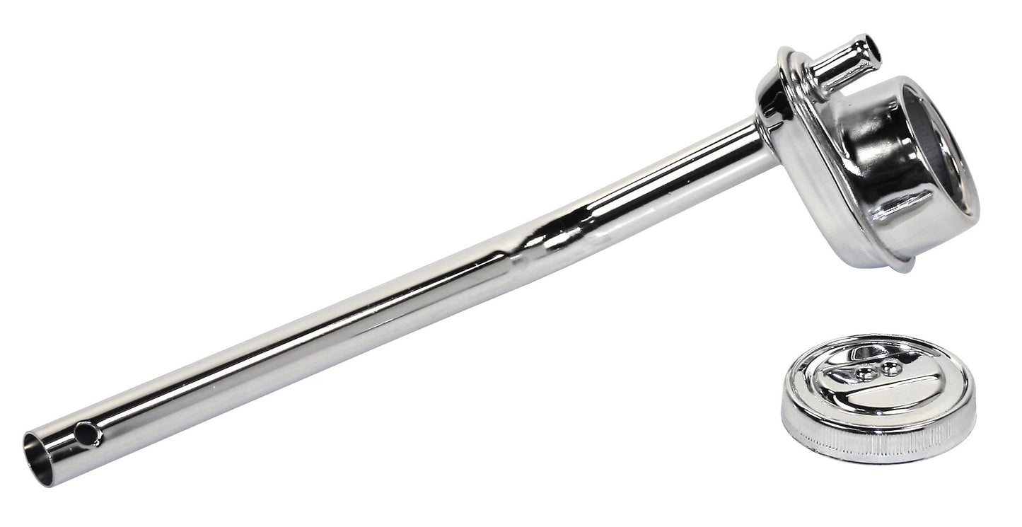 Chrome Oil Filler with Tube & Cap