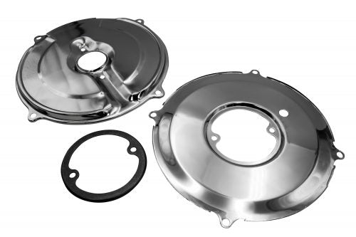Chrome Alternator/Generator Backing Plate 3-Piece Kit
