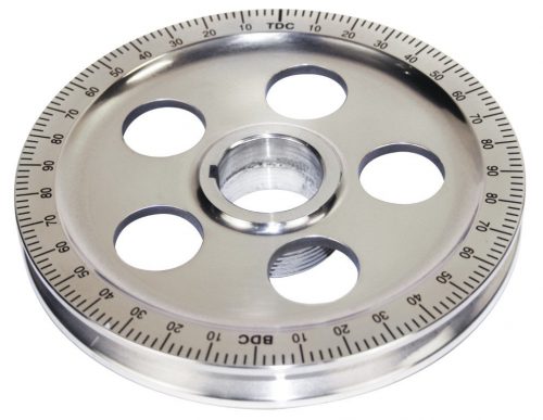 Polished Pulley with Holes, Black Degree Numbers