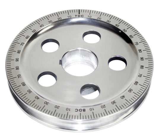 Polished Power Pulley with Holes, Black Numbers