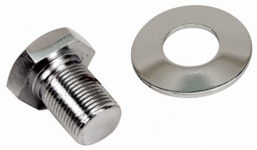 Extra Long Chrome Pulley Bolt & Washer