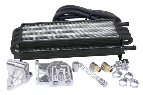 8-Pass Oil Cooler Kit, 1/2" Hose Barb, with Booster Kit