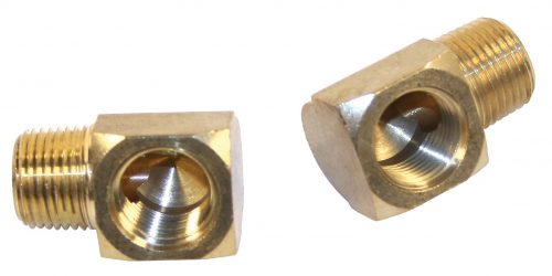 90 Degree 3/8" Male x 3/8" Female, Pack of 2