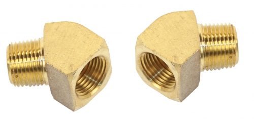 45 Degree 3/8" Male x 3/8" Female, Pack of 2
