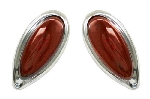 Red Teardrop Tail Lights, Pair DISCONTINUED