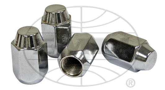 Acorn Style Chrome Lug Nuts, M14-1.5 Set of 4