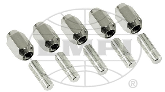 Chrome Nut & Stud Kit, M12-1.5 (5 Pair)