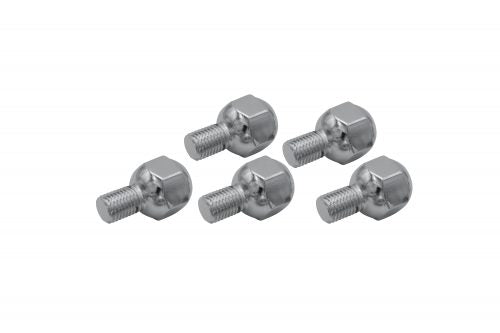 Chrome Lug Bolts - M12-1.5, 15mm Long, Set of 5