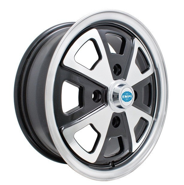 Gloss Black 914 Alloy Wheel For Late Models Bug, Ghia, & Type 3 Models