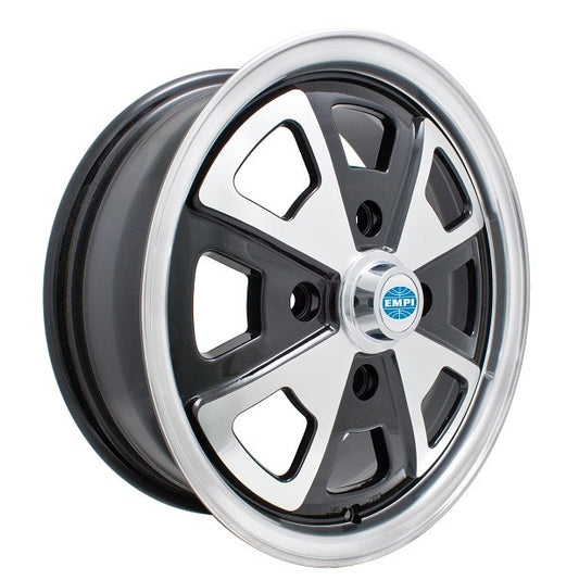 Gloss Black 914 Alloy Wheel For Late Models Bug, Ghia, & Type 3 Models