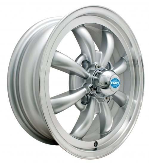 GT 8-SPOKE 4x130 15x5.5 Silver Polished Lip
