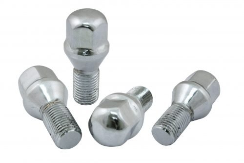 Chrome Lug Bolts - 14mm, 60° Seat, Set of 4