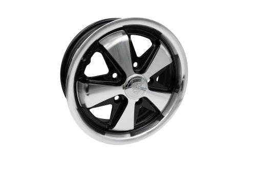 911 ALLOY 5x130 15x5.5 Gloss Black with Polished Lip & Spokes