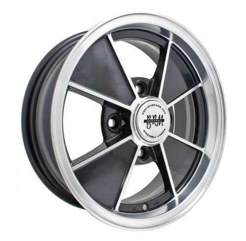 BRM 4x130 15x5.5 Gloss Black w/ Polished Lip/Spokes