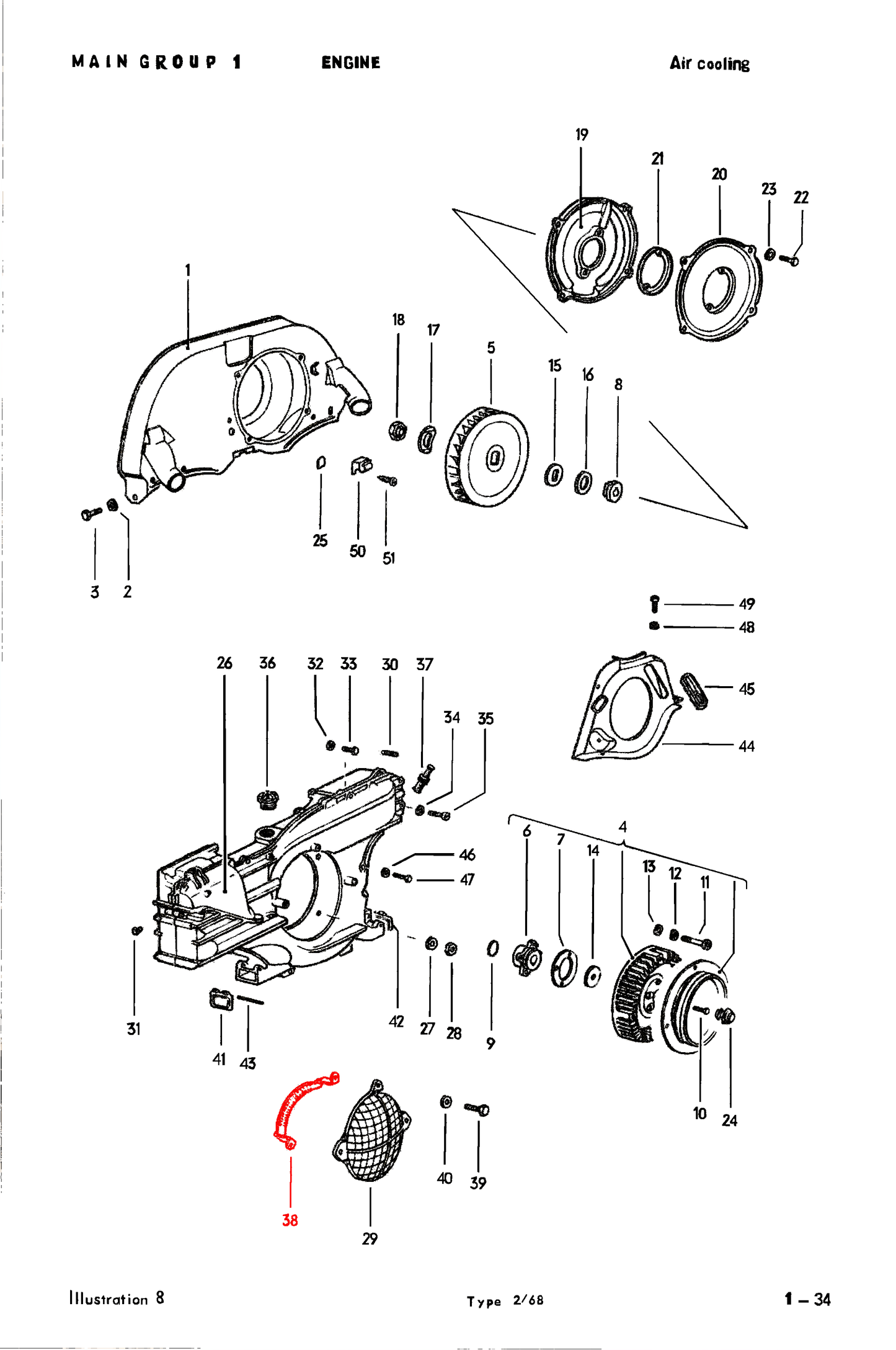 021-119-249E VW Bus Plastic Timing Scale - 1972-1979 Type 4