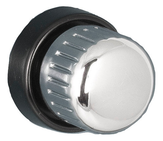Radio Knob Set, Euro Chrome Knob (06) Black Ring (96)