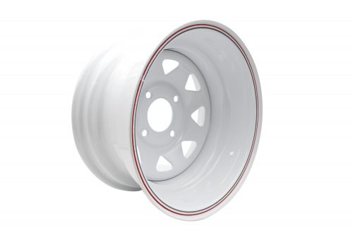 Powder-Coated White Spoke 4 Lug 15 x 8" Wide
