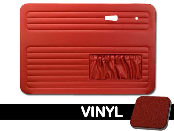 1967-79 Bug Sedan/Convertible Panels Front Only, w/Pockets Smooth Vinyl