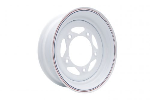 5 Lug 15 x 5" Wide Powder-Coated White Spoke Wheels