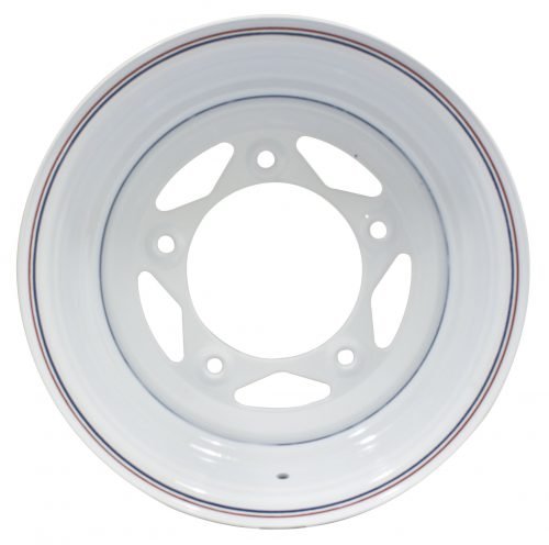 Powder-Coated White Spoke Wheels 5 Lug 15 x 7" Wide