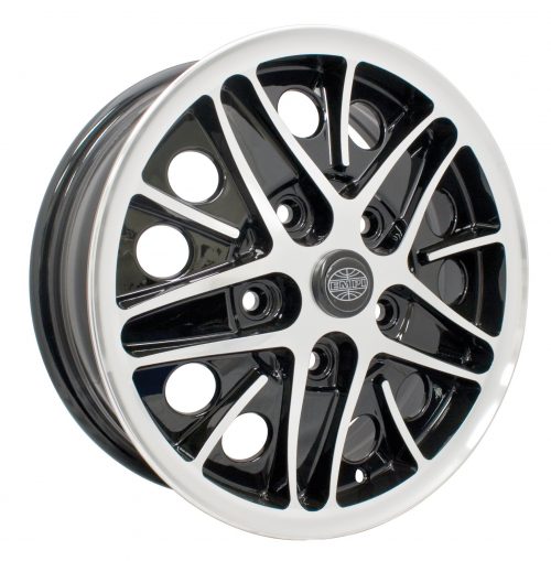 COSMO, 15x5.5 5X130 Gloss Black with Polished Lip & Face
