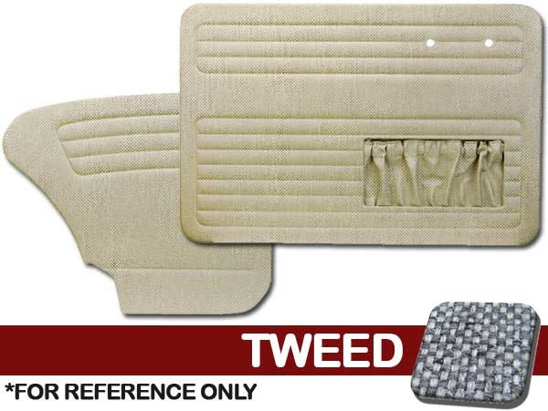 VW Bug 1965-1966 Sedan Door Panel Set w/ Pockets - Tweed