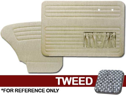 VW Bug 1965-1966 Sedan Door Panel Set w/ Pockets - Tweed