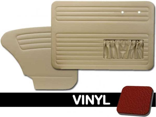 1965-66 Bug Sedan, Panels, Front & Rear Only, w/Pockets Smooth Vinyl