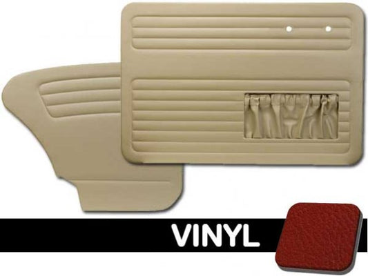 1965-66 Bug Sedan, Panels, Front & Rear Only, w/Pockets Smooth Vinyl