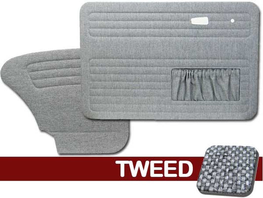 VW Bug 1967-1977 Sedan Door Panel Set w/ Pockets - Tweed