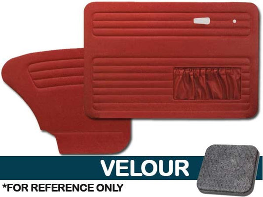 VW Bug 1967-1977 Sedan Door Panel Set w/ Pockets - Velour