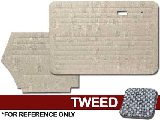 VW Bug 1973-1979 Convertible Door Panel Set w/o Pockets - Tweed