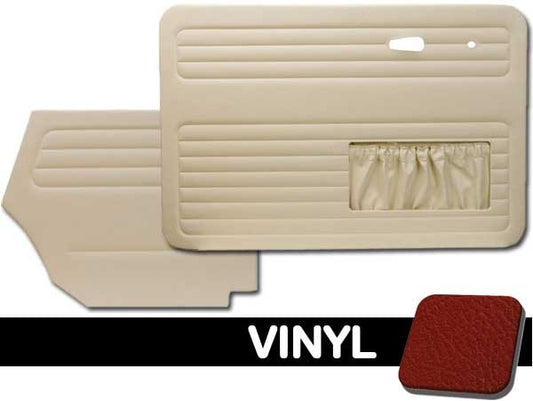 VW Bug 1956-1964 Convertible Door Panel Set w/ Pockets - Vinyl