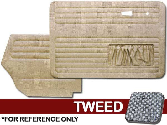 VW Bug 1967-1972 Convertible Door Panel Set w/ Pockets - Tweed