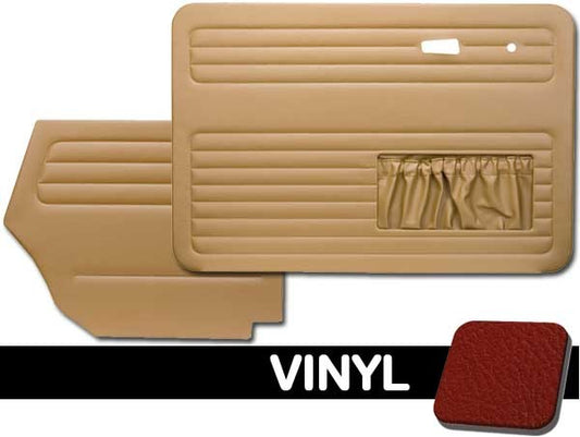 VW Bug 1967-1972 Convertible Door Panel Set w/ Pockets - Vinyl