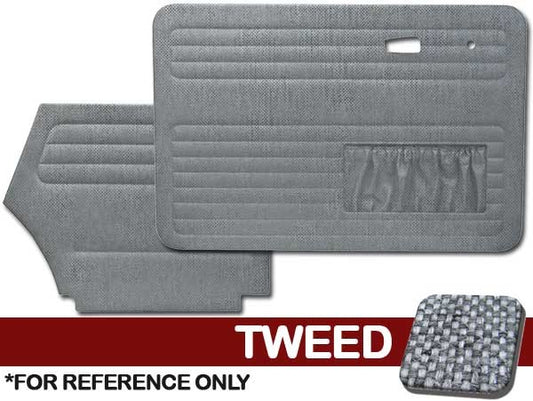 VW Bug 1973-1979 Convertible Door Panel Set w/ Pockets - Tweed
