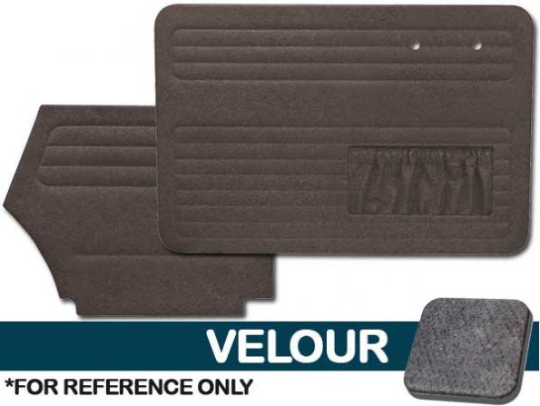 VW Fronts & Rear Door Panels, w/ Pockets ( Velour ) 1950-1955 VW Bug Convertible