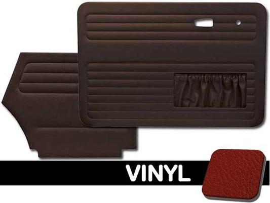 VW Bug 1973-1979 Convertible Door Panel Set w/ Pockets - Vinyl