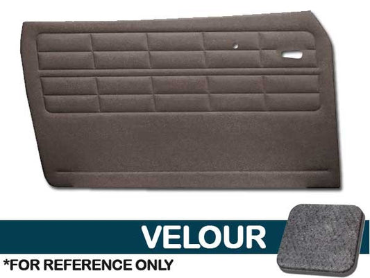 VW Karmann Ghia 1964-1974 Authentic Style Door Panels - W/O Pockets, Fronts Only, Velour