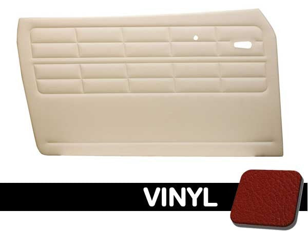 VW Karmann Ghia 1964-1974 Authentic Style Door Panels - W/O Pockets, Fronts Only, Vinyl